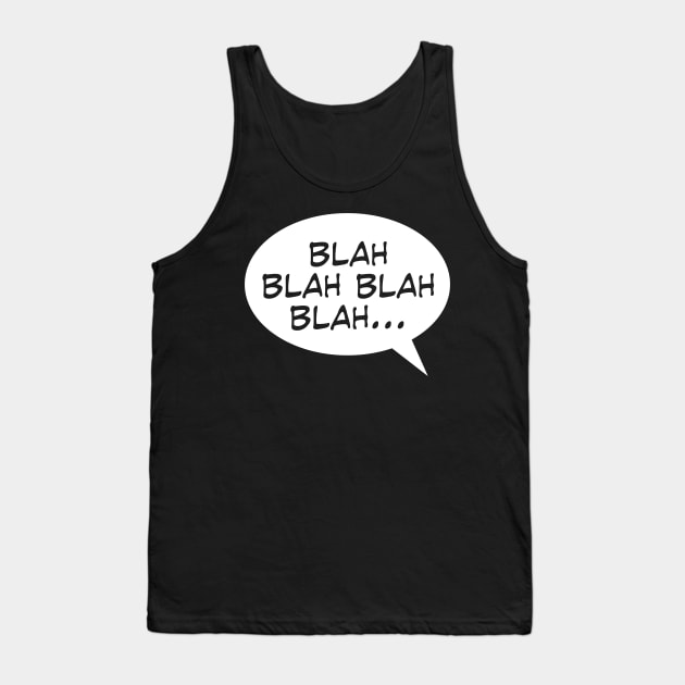 Blah Blah Blah Cartoon Balloon Tank Top by DavesTees